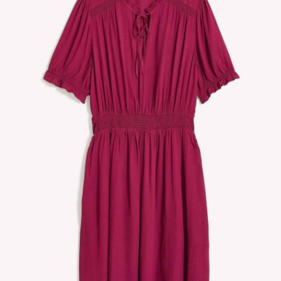 Penningtons Fit and Flare Woven Dress with Short Balloon Sleeves Sz 2X - Picture 1 of 5